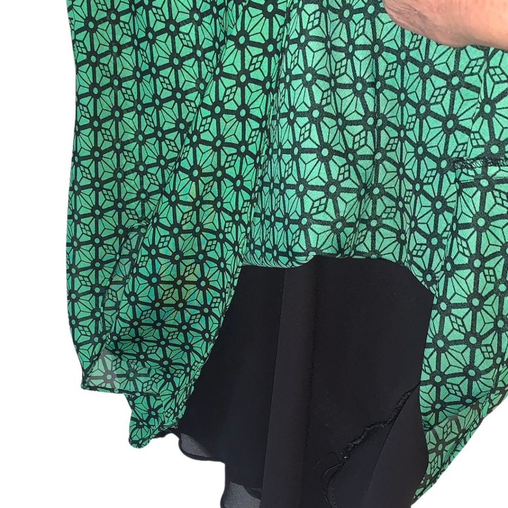 Lauren Michele Petites Womens Top Green Size S - Picture 2 of 6